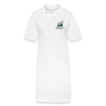 Croissance étape par étape – Succès & Croissance - Robe polo bio PAIGER Stanley/Stella Femme - blanc - Devant