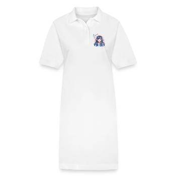 Kawaii Gamer Girl – Cute Anime Streamer Motif - Stanley/Stella PAIGER Organic Women’s Polo Dress - white - Front