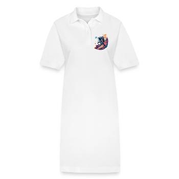Astronaute Cosmique - Robe polo bio PAIGER Stanley/Stella Femme - blanc - Devant
