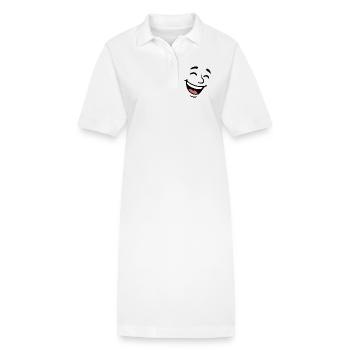 Lachen - Stanley/Stella Frauen Bio-Polokleid PAIGER - Weiß - Vorne