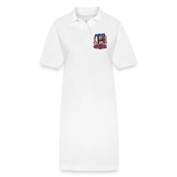 Super Grand-mère Argent sur la porte d’entrée - Mamie super-héroïne - Robe polo bio PAIGER Stanley/Stella Femme - blanc - Devant