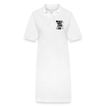 Ils ne nous aiment pas Typographie de rue - Robe polo bio PAIGER Stanley/Stella Femme - blanc - Devant