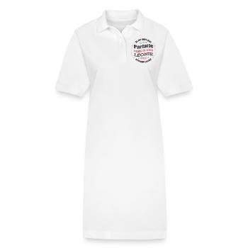 LÉONIE PARFAITE - PRENOM LÉONIE - Robe polo bio PAIGER Stanley/Stella Femme - blanc - Devant