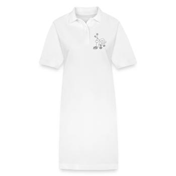 Lustige Wanderschnecke – Pilgern & Wandern - Stanley/Stella Frauen Bio-Polokleid PAIGER - Weiß - Vorne