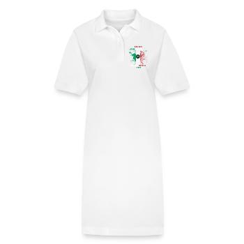 Pilote de course - Robe polo bio PAIGER Stanley/Stella Femme - blanc - Devant