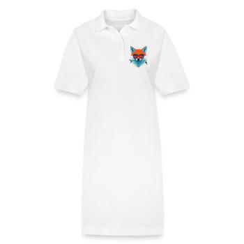 Schlau und stylisch: Retro Aggressive Fox T-Shirt - Stanley/Stella Frauen Bio-Polokleid PAIGER - Weiß - Vorne