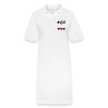 60. 60 ANS. 60e ANNIVERSAIRE. ANNIVERSAIRE 60 ANS. - Robe polo bio PAIGER Stanley/Stella Femme - blanc - Devant
