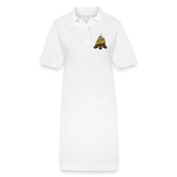Feu de camp - Robe polo bio PAIGER Stanley/Stella Femme - blanc - Devant