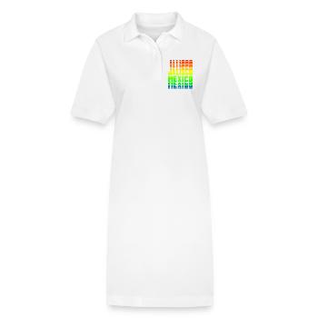 Motif arc-en-ciel de Jalisco Mexico - Robe polo bio PAIGER Stanley/Stella Femme - blanc - Devant