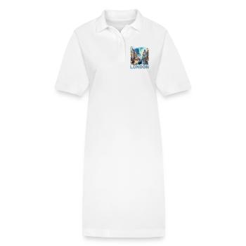 London - Stanley/Stella Frauen Bio-Polokleid PAIGER - Weiß - Vorne