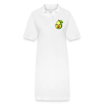 Avocat - Robe polo bio PAIGER Stanley/Stella Femme - blanc - Devant
