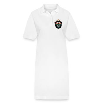 Gorilla - Stanley/Stella Frauen Bio-Polokleid PAIGER - Weiß - Vorne