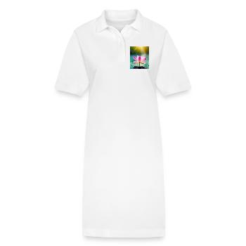 Lotus - Robe polo bio PAIGER Stanley/Stella Femme - blanc - Devant