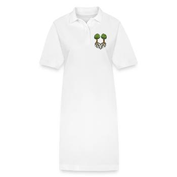 Enracinés ensemble - Robe polo bio PAIGER Stanley/Stella Femme - blanc - Devant