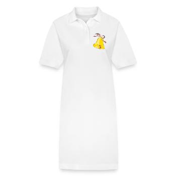 Cloche avec boucle - Robe polo bio PAIGER Stanley/Stella Femme - blanc - Devant