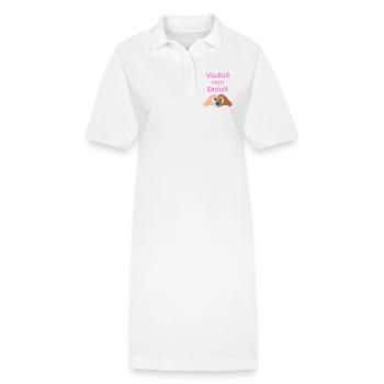 La diversité au lieu de la simplicité - Robe polo bio PAIGER Stanley/Stella Femme - blanc - Devant