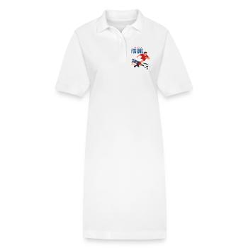 The art of football, dribbling - Stanley/Stella PAIGER Organic Women’s Polo Dress - white - Front