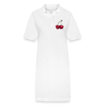 Cerises - Robe polo bio PAIGER Stanley/Stella Femme - blanc - Devant