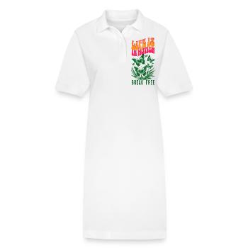 Life is in Motion Break Free - Stanley/Stella PAIGER Organic Women’s Polo Dress - white - Front