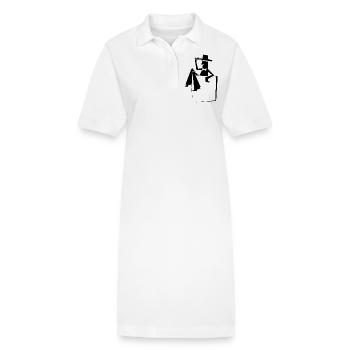 poche homme lutin service théâtre rétro - Robe polo bio PAIGER Stanley/Stella Femme - blanc - Devant