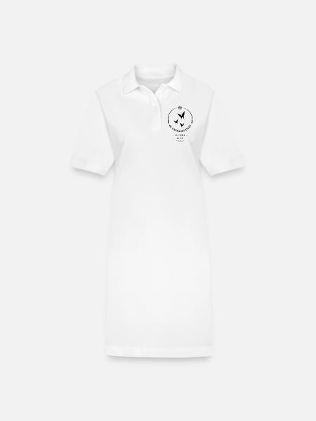 be you - Stanley/Stella Frauen Bio-Polokleid PAIGER - Weiß