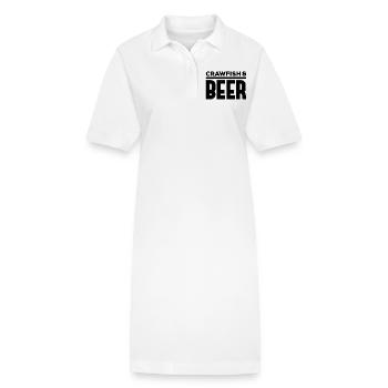 Crawfish & Beer – Maritime Delight - Stanley/Stella PAIGER Organic Women’s Polo Dress - white - Front