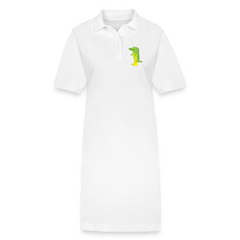 Enfant motif animal chemise vert crocodile idée cadeau - Robe polo bio PAIGER Stanley/Stella Femme - blanc - Devant