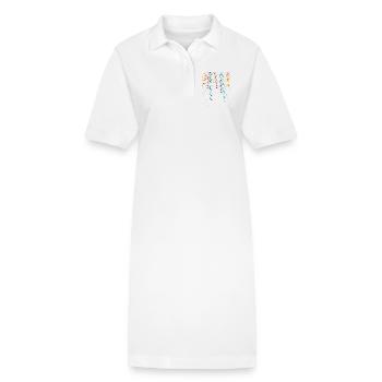 Silvester. Streamers with confetti. Party and Fun. - Stanley/Stella PAIGER Organic Women’s Polo Dress - white - Front