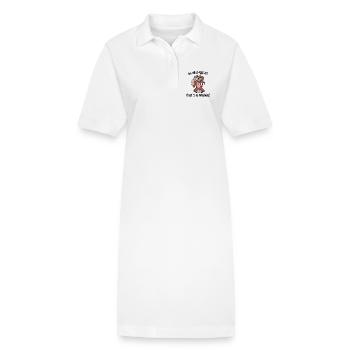 Ganz ehrlich halt die Fresse Affe - Stanley/Stella Frauen Bio-Polokleid PAIGER - Weiß - Vorne