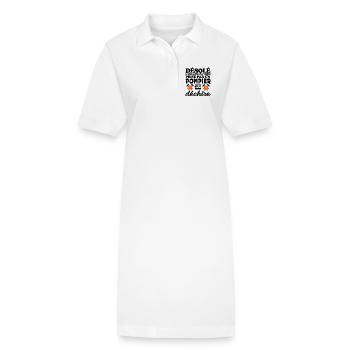 fille prise par un pompier qui déchire - Robe polo bio PAIGER Stanley/Stella Femme - blanc - Devant