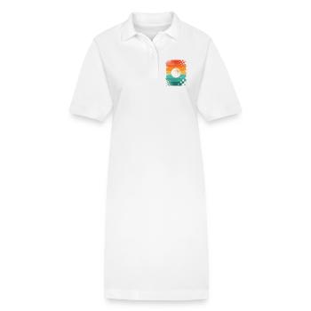 Balle de golf - Robe polo bio PAIGER Stanley/Stella Femme - blanc - Devant