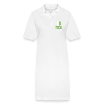 Cerveau Pas de santé sans santé mentale - Robe polo bio PAIGER Stanley/Stella Femme - blanc - Devant