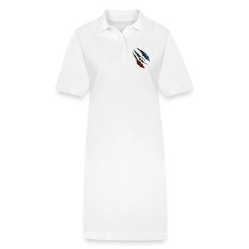 Griffes de Rostock - Robe polo bio PAIGER Stanley/Stella Femme - blanc - Devant