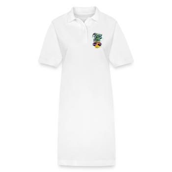 L’ananas change votre façon de penser - Robe polo bio PAIGER Stanley/Stella Femme - blanc - Devant