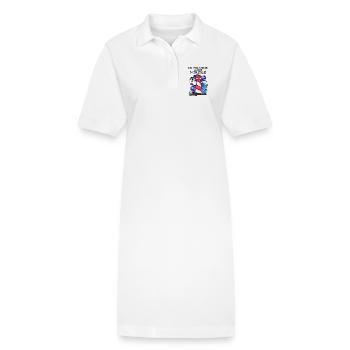 Nordsee Plattdeutsch Spruch Moin - Stanley/Stella Frauen Bio-Polokleid PAIGER - Weiß - Vorne