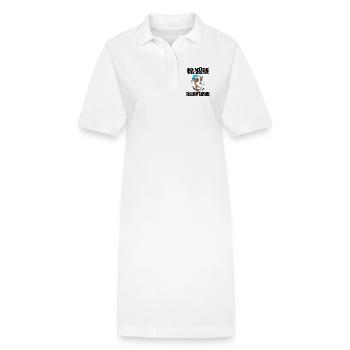 Müde Spruch Verschlafen Schlafen Ausschlafen Faul - Stanley/Stella Frauen Bio-Polokleid PAIGER - Weiß - Vorne