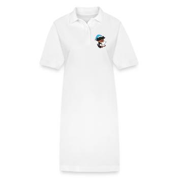 Rottweiler Sleeping Fatigue Dog - Stanley/Stella PAIGER Organic Women’s Polo Dress - white - Front