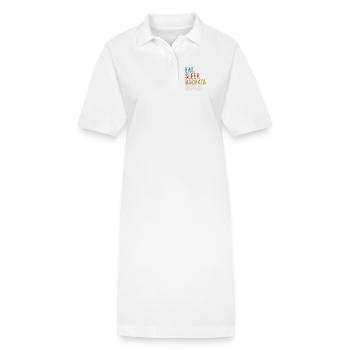 Manger Dormir Bachata Répéter Danse Sensuelle - Robe polo bio PAIGER Stanley/Stella Femme - blanc - Devant