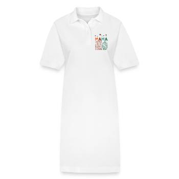 Mama - Schön, Furchtlos, Schön, Mutig, Stark - Stanley/Stella Frauen Bio-Polokleid PAIGER - Weiß - Vorne