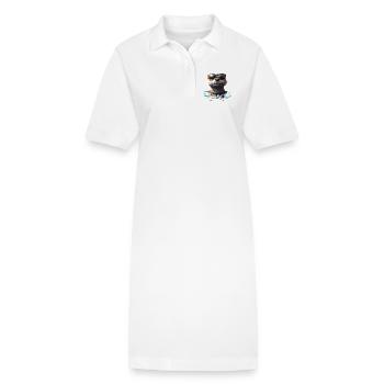 Otter Seeotter Fischotter Marder Liebe Süßer Otter - Stanley/Stella Frauen Bio-Polokleid PAIGER - Weiß - Vorne