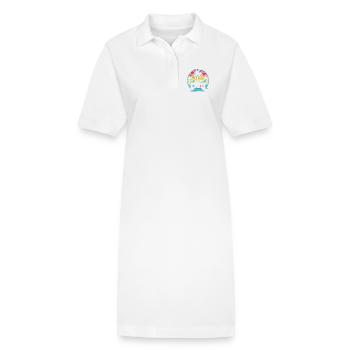 Jeux Vidéo Vaporwave - Robe polo bio PAIGER Stanley/Stella Femme - blanc - Devant