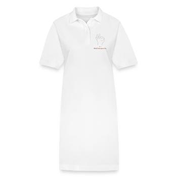 Langue des signes uniquement - Robe polo bio PAIGER Stanley/Stella Femme - blanc - Devant