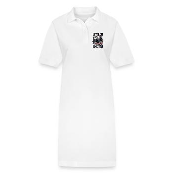 Let’s Do Shots Fotograf Kamera Spruch für - Stanley/Stella Frauen Bio-Polokleid PAIGER - Weiß - Vorne