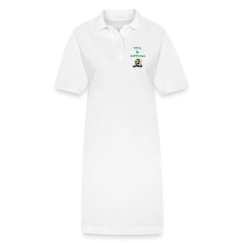 Yoga is happiness - Stanley/Stella Frauen Bio-Polokleid PAIGER - Weiß - Vorne