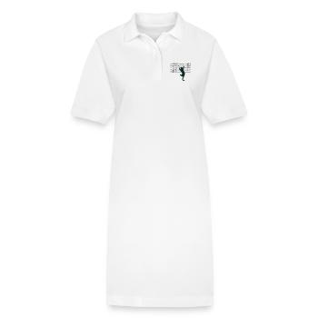 Partition de la Symphonie n° 5 de Beethoven avec motif de chat - Robe polo bio PAIGER Stanley/Stella Femme - blanc - Devant