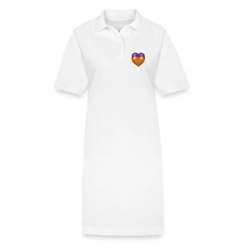 Herz Herzen herzlich - Stanley/Stella Frauen Bio-Polokleid PAIGER - Weiß - Vorne