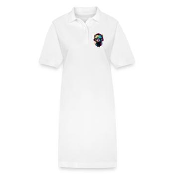 Furet Furet Putois Martre Belette Mignon Furet - Robe polo bio PAIGER Stanley/Stella Femme - blanc - Devant
