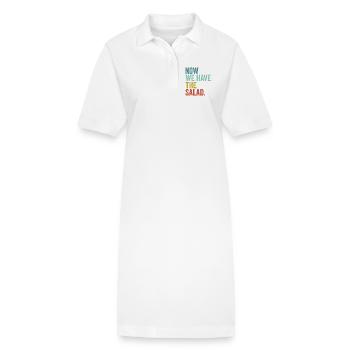Denglisch Now We Have The Salad - Stanley/Stella Frauen Bio-Polokleid PAIGER - Weiß - Vorne