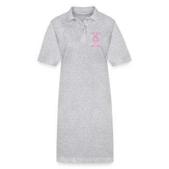 Camp Hair Don't Care Funny Camping Camper - Stanley/Stella PAIGER Organic Women’s Polo Dress - black - Front