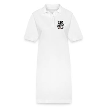 CEO of Naptime - Stanley/Stella PAIGER Organic Women’s Polo Dress - white - Front